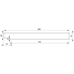 Placa inox satinado 800 mm...