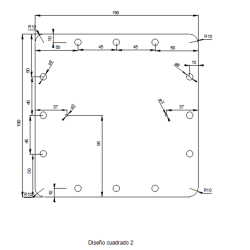 Cuadrado modelo 2, 190 mm x...